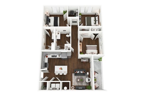 3 Bedroom floorplan at Union at Bluffs Run, Council Bluffs, IA